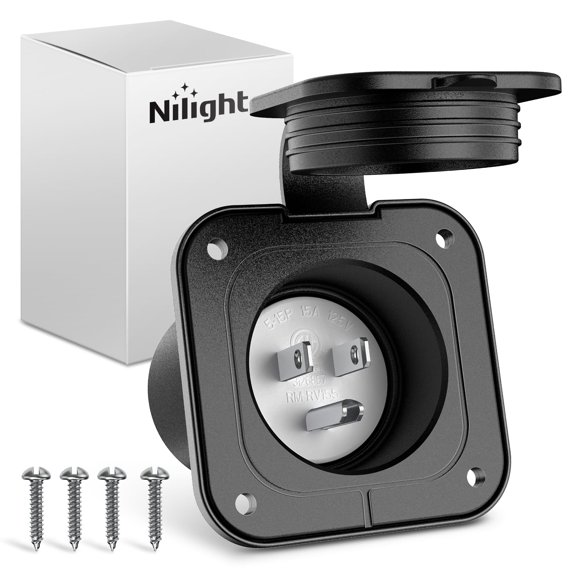 Entrada de alimentación Nilight 15A 125V Entrada con bridas NEMA 5-15P ETL
