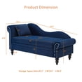 thumbnail image 3 of Modern Velvet Chaise Lounge with Storage, Upholstered Lounge Sofa Chair with Armrest Lumbar Pillow and Nailhead Trim, for Living Room Bedroom Apartment, 3 of 17