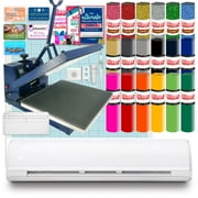 Silhouette Cameo 5 PLUS w/ 15" x 15" Navy Heat Press & Siser HTV