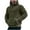 Green, variant on qolati Mens Fuzzy Sherpa Hoodies Mock Neck Pullover Long Sleeve Hooded Sweatshirts Winter Fall Fleece Sweater Outwear with Kangas Pocket