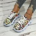 thumbnail image 2 of HEWUQI Womens Platform Slip on Animated Patterns Running Shoes Breathable Walking Lightweight Gym Workout Non Slip Fashion Sneakers Red Size 6, 2 of 6