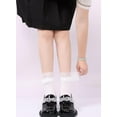 thumbnail image 3 of Women Lace Ruffle Ankle Socks, Cute Princess Girls Frilly Cotton Socks 3Pairs, 3 of 6