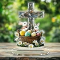 thumbnail image 6 of Steadline Easter Bunny Egg Acrylic Tabletop Decor Holiday Ornament with Hollow Cutout Design Spring Festival Home Decoration Perfect for Centerpiece and Shelf Display, 6 of 9