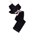 thumbnail image 3 of Telankuip Clearance Womens Summer Pajamas Sets with Shorts,Women 2 Piece Loungewear Set Ladies Plus Size Sleepwear Set Satin Nightie with Pockets Nightwear Set White L, 3 of 4
