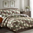thumbnail image 3 of Jennifer  3pc Reversible  Quilt Set Brown - King Size, 3 of 3