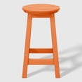 thumbnail image 2 of WestinTrends Malibu 24" HDPE Outdoor Patio Round Counter Height Bar Stool, Orange, 2 of 7
