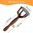 thumbnail image 3 of Wooden Ground Beef Masher, Heavy Duty Meat Chopper for Ground Beef, Natural Wood Hamburger Masher, Non-Scratch Meat Grinder for Nonstick Cookware, Kitchen Tool for Beef, Sausage, 1 Pcs, 11.0x3.14", 3 of 9