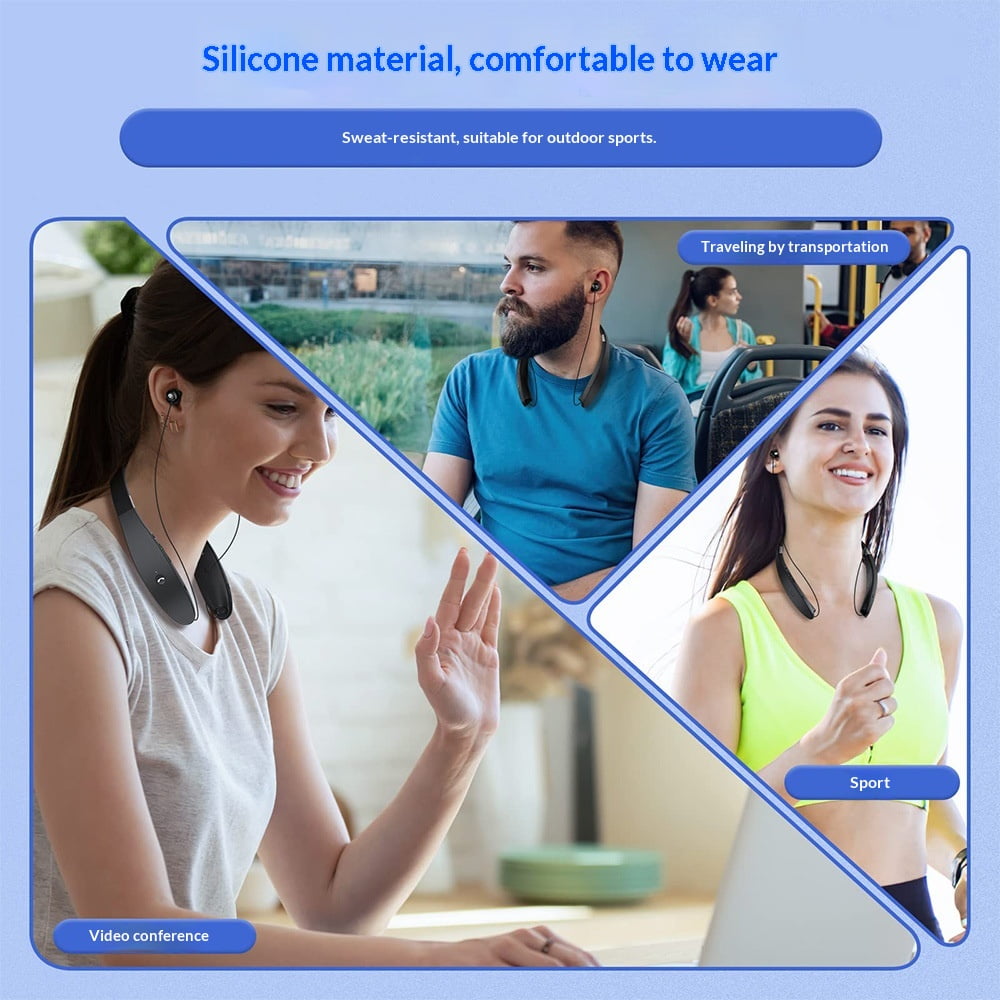 Stereo Bluetooth Earphones SX-991 Foldable Universal Sports Music Wireless Neck Hanging Headsets Noise Reduction Call Function Voice Control