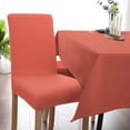 thumbnail image 5 of Chair Covers Coral Red Dining Chair Slipcovers Gradient Gradual Color Stretch Removable Chair Seat Protector Party Decoration Set of 8, 5 of 6