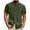 Army Green, variant on GrmtClth Men's Henley Cotton Linen Shirts Short Sleeve Casual Shirts Button Down Shirts Trendy Summer Beach Vacation Tops White M