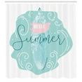 thumbnail image 3 of Ambesonne Hello Summer Shower Curtain, Surfboard Abstract Sea, 69"Wx84"L, Seafoam Pale Pink, 3 of 3