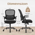 thumbnail image 5 of CONCETTA Ergonomic Office Chair with Flip-up Armrests, Lumbar Support, Mid-Back, Black, 5 of 8