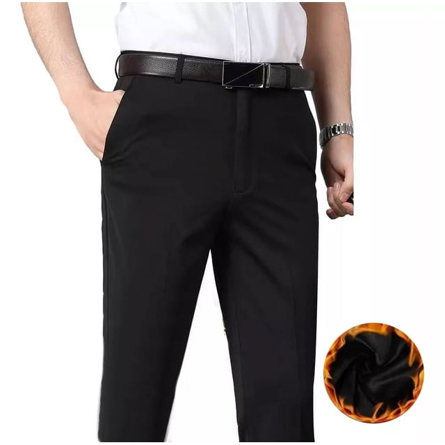 Pantalones Casuales De Negocios Formales Gruesos Para Hombre