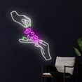 thumbnail image 2 of Handmadetneonsign Flower Roll Joint Hand Led Sign, Floral Roll Joint Hands Led Light, 2 of 5