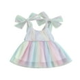 thumbnail image 1 of AMERTEER Bébé Fille A-Ligne Mesh Robes Princesse Été Tutu Robe Enfants Vêtements Tulle Robe de Bal, 1 of 8
