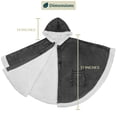 thumbnail image 4 of PAVILIA Sherpa Fleece Wearable Blanket for Adult Women, Cozy Plush Blanket Poncho Cape with Hood, Super Soft Shawl, Angel Wrap Throw for Office, Dark Gray, 4 of 9
