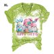 thumbnail image 3 of Minnieouse Camiseta de manga corta para mujer, camiseta de algodón suave con cuello en V, camiseta de gran tamaño con estampado Digital Prendas para la parte del cuerpo verde SG, 3 of 6