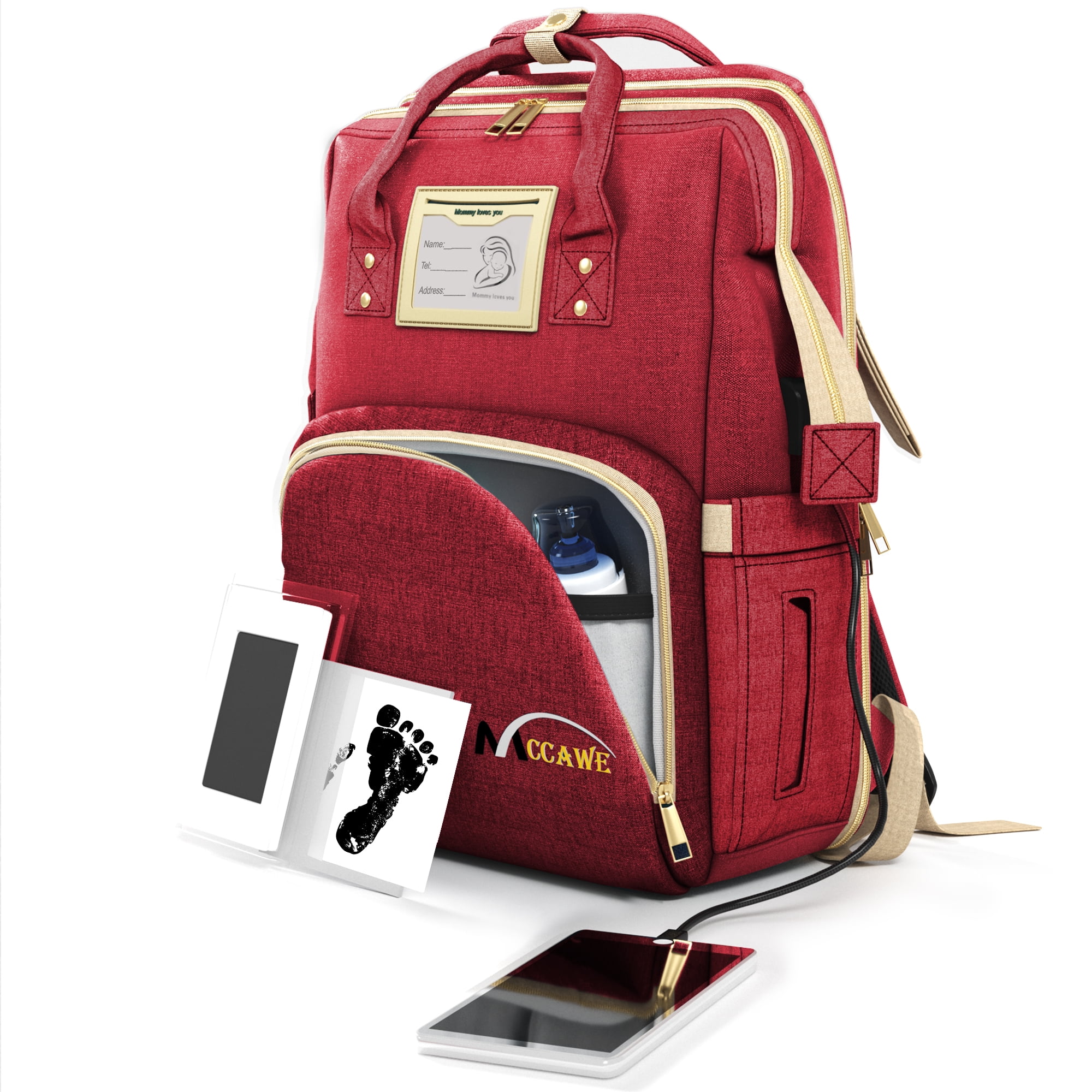 Mccawe Diaper Bag BackpackNappy Travel Baby Bag for Boys\girls with