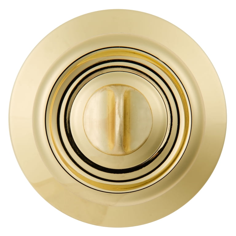 Brinks Keyed Entry Tulip Style Doorknob, Polished Brass Finish