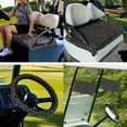 thumbnail image 7 of XYZCANDO Leopard 4 Piece Golf Cart Seat Covers Golf Cart Steering Wheel Covers 2pcs Golf Cart Flag Golf Cart Towel Animal Print Steering Wheel Wrap Mini Flags Suitable for All Weather Black, 7 of 7