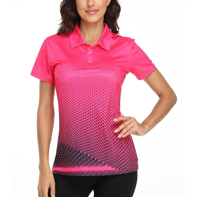 SCODI Women Polo Shirts Moisture Wicking Solid Color Golf Shirts for