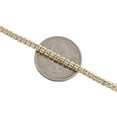 thumbnail image 5 of 10K Yellow Gold Two Tone 3.50mm Diamond Cut Ice Chain Bead Necklace 22 Inches, 5 of 7