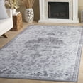 thumbnail image 3 of SAFAVIEH Tucson Soho Oriental Machine Washable Area Rug, Light Grey/Grey, 9' x 12', 3 of 11