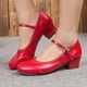 thumbnail image 4 of Zapatos de baile cuadrados para mujer, zapatos de baile estándar con diamantes de imitación, suela suave antideslizante, zapatos para personas mayores de mediana edad, primavera y otoño, 4 of 4