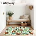 thumbnail image 3 of ODIKA 5'x7' Machine Washable Non-Slip Area Rug, Tropical Forest Tiger Parrot Toucan Rainforest Creature High Traffic Rug, Orange, 684436, 3 of 7