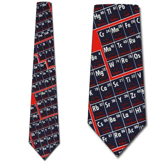 Periodic Table of Elements Necktie Mens Tie