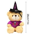 thumbnail image 3 of Halloween Teddy Bear Plush Doll with Hat, Cute Bear Stuffed Animal, Halloween Costume Edition, Soft Plush Toy for Kids and Collectors, 3 of 5