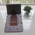 thumbnail image 2 of Foldable Islamic Prayer Rug Home Living Room Thick Muslim Floor Mats Decoration Carpet Blanket Soft Worship Ethnic Praye My Lux Decor Round, 2 of 9