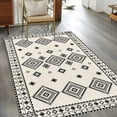 thumbnail image 2 of Boho Geometric Area Rugs 4'x6', Washable Small Throw Rugs for Office Bathroom, Simple Farmhouse Nation Abstract Motifs Indoor Outdoor Rug Non-Slip Low Pile Carpet Runner Reversible Floor Mats, 2 of 8