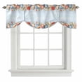 thumbnail image 2 of Colorful Shell Tie Up Valances Curtain, Adjustable Kitchen Ocean Coral Valances for Windows Decor, Rod Pocket Short Curtains Set for Bedroom/Bathroom, 60"x18", 2 of 9
