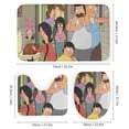 thumbnail image 3 of Bob's Burgers 4 Pcs Shower Curtain Set Bathroom Sets Shower Curtain with 12 Hooks Bathroom Decor with Rugs Bath Accessories with Mats Toilet Lid Cover, 3 of 8