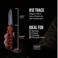 thumbnail image 3 of Buck Knives 812 Trace Folding EDC Knife, 3.23” Pocket Knife Blade, Orange, 3.95 oz, 3 of 6