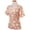 Peach/White, variant on Monterey Club Ladies Print Short Sleeve Sport Golf Polo Shirt #2551