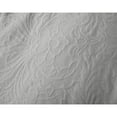 thumbnail image 6 of Gwen 3-Piece Floral Woven Jacquard Matelassé Bedding Cover - Solid Quilt Blanket Coverlet Set (Queen, Gray), 6 of 6