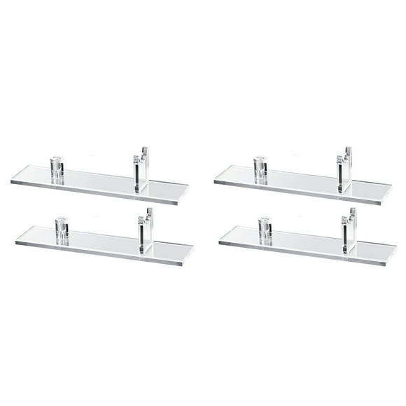 4Pcs Knife Display Stand Acrylic Knife Case Desktop Knife Display, Single Knife Holder for Home Decor (Clear Base)