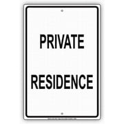 Safety Sign 8x12 Private Residence Property Land Premises No Entry Wall Art Warning Caution Tin Signs Metal Road Yard Decor