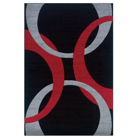 Linon Corfu Collection Contemporary Circles Geometric Area Rug The Corfu Collection  created in Turkey  is power loomed from 100 percent Heat Set Frieze Yarn with hand-carved details. The perfect addition to any contemporary or modern designed homes or any kids room. Corfu comes in a variety of sizes perfect for any area.