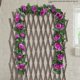 thumbnail image 4 of Enredadera de rosas simulada para colgar en la pared, flor de seda, decoración para bodas, enredadera de cerezo, 4 of 4