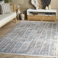 thumbnail image 2 of SAFAVIEH Mila Mildred Distressed Polyester Area Rug, Gray/Light Blue, 4' x 6', 2 of 8