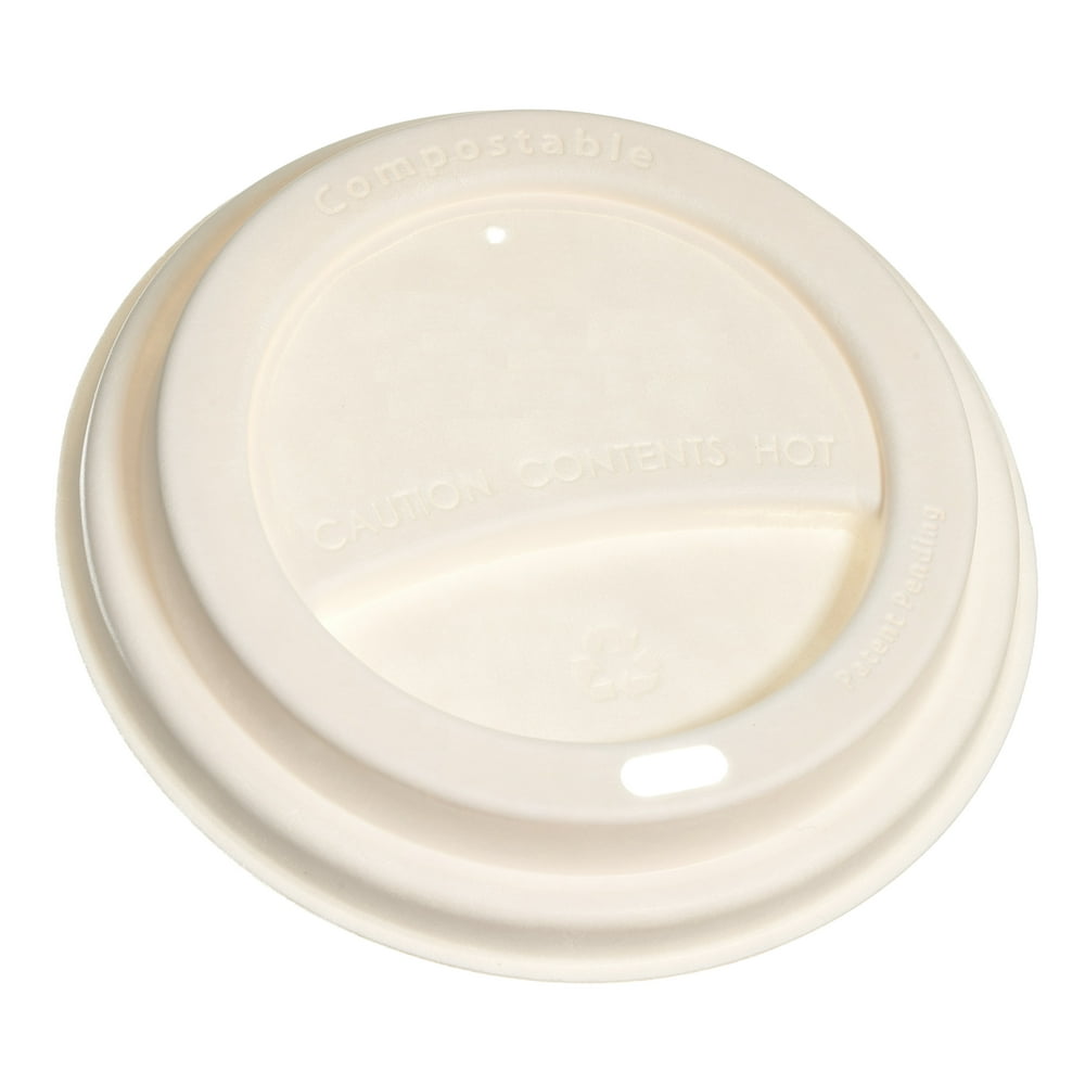 [50 PACK] Disposable Fiber Dome Lids for Coffee & Tea Cups 100