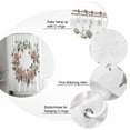 thumbnail image 5 of 54x78 Inch Shower Curtain Decorative Retro Flower Bathtub Bath Curtains Fabric Waterproof Bathroom Decor Pastoral Pastel Pink Rose Floral Leaf Small Stall Shower Curtain Set with 12 Hooks, 5 of 6