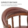 thumbnail image 4 of Tcbosik 360-Degree Swivel Barstool with Leather Padded Seat, Counter Height Stool with Wood Frame, Upholstered Bar Chair for Kitchen, Dining Room, Brown, 4 of 6