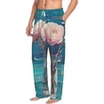 thumbnail image 6 of Salouo Flowers in Glass Vase Print Pajama Pants for Men, Lounge Pants Elastic Waistband Casual Men's sleepwear Loungewear Sleep Pajama Pant -Large, 6 of 7