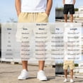thumbnail image 3 of Besolor Men's Plus Size Cargo Shorts Summer Knee Length Drawstring High Waist Wide Leg Pants Casual Loose Running Sweat Shorts with Pocket, 3 of 7