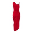thumbnail image 4 of Sequin Slit Maxi Dress, Solid Color Sparkly Bodycon Long Dress with High Slit, Glamorous Gown for New Year's Eve, Prom & Gala Red XL, 4 of 5