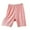 Pink, variant on Jalioing Girls Summer Biker Shorts Ribbed Elastic Waist Cotton Shorts Summer Casual Comfy Plain Yoga Shorts